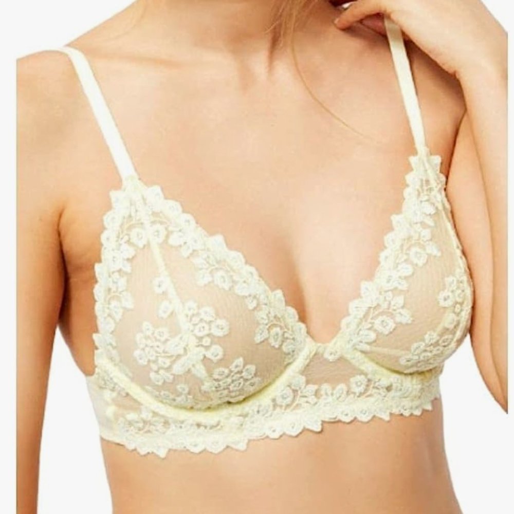 Free People Intimately Fp Veronica Underwire Bra, Faded Sunshine (32 DD)
